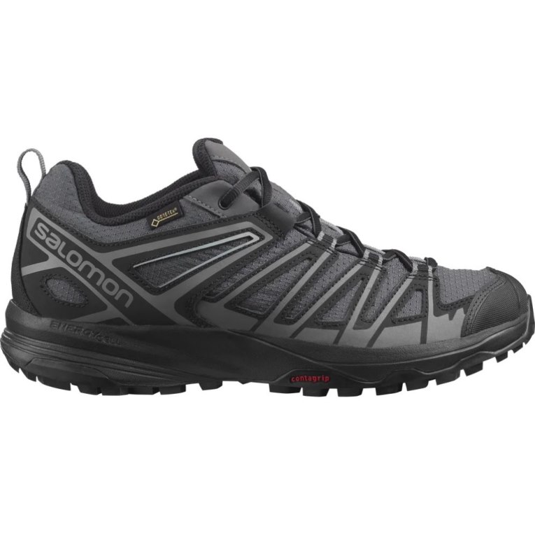 Black Salomon X Crest GTX Men\'s Hiking Shoes | IE DY2638